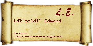 László Edmond névjegykártya